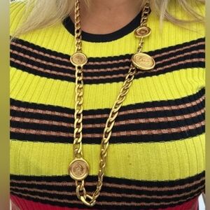 CHANEL Gold Medallion Necklace